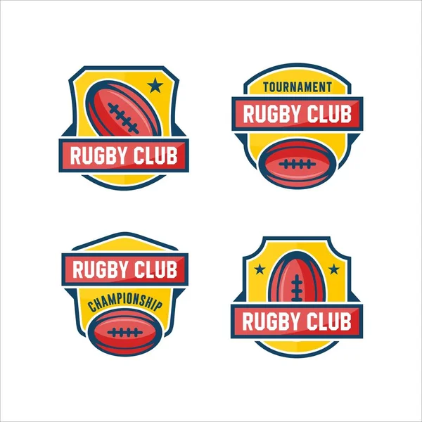 Rugby Club Meisterschaft Logos Sammlung — Stockvektor
