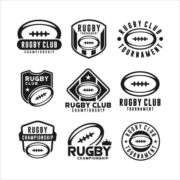 Abzeichen Rugby Club Logos Sammlung — Stockvektor