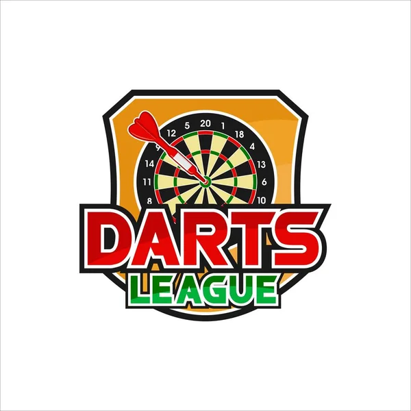 Darts League Vector Design Logó — Stock Vector