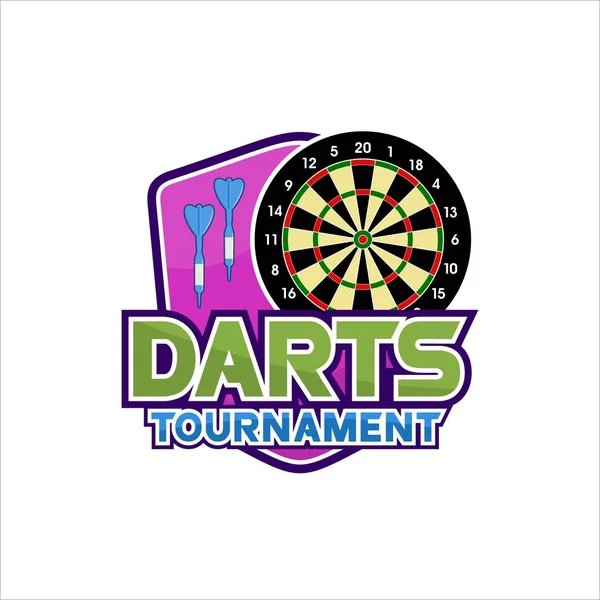 Darts Tournament Vector Design Logók — Stock Vector