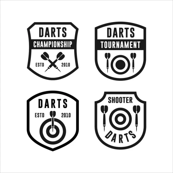 Дартс Чемпіонат Колекції Логотипів — стоковий вектор