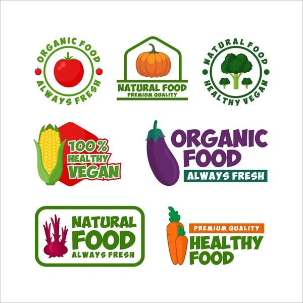 Healthy Food Organic Natural Vector Design — Stock Vector