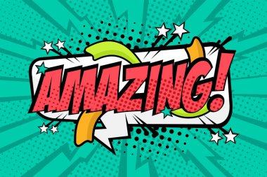 İnanılmaz Pop Art Tarzı Vektör Tasarımı