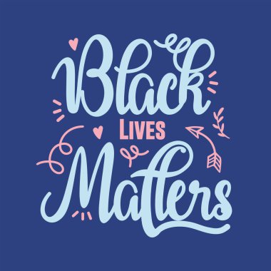 Siyahların Yaşamları Önemli Vektör Tasarımı