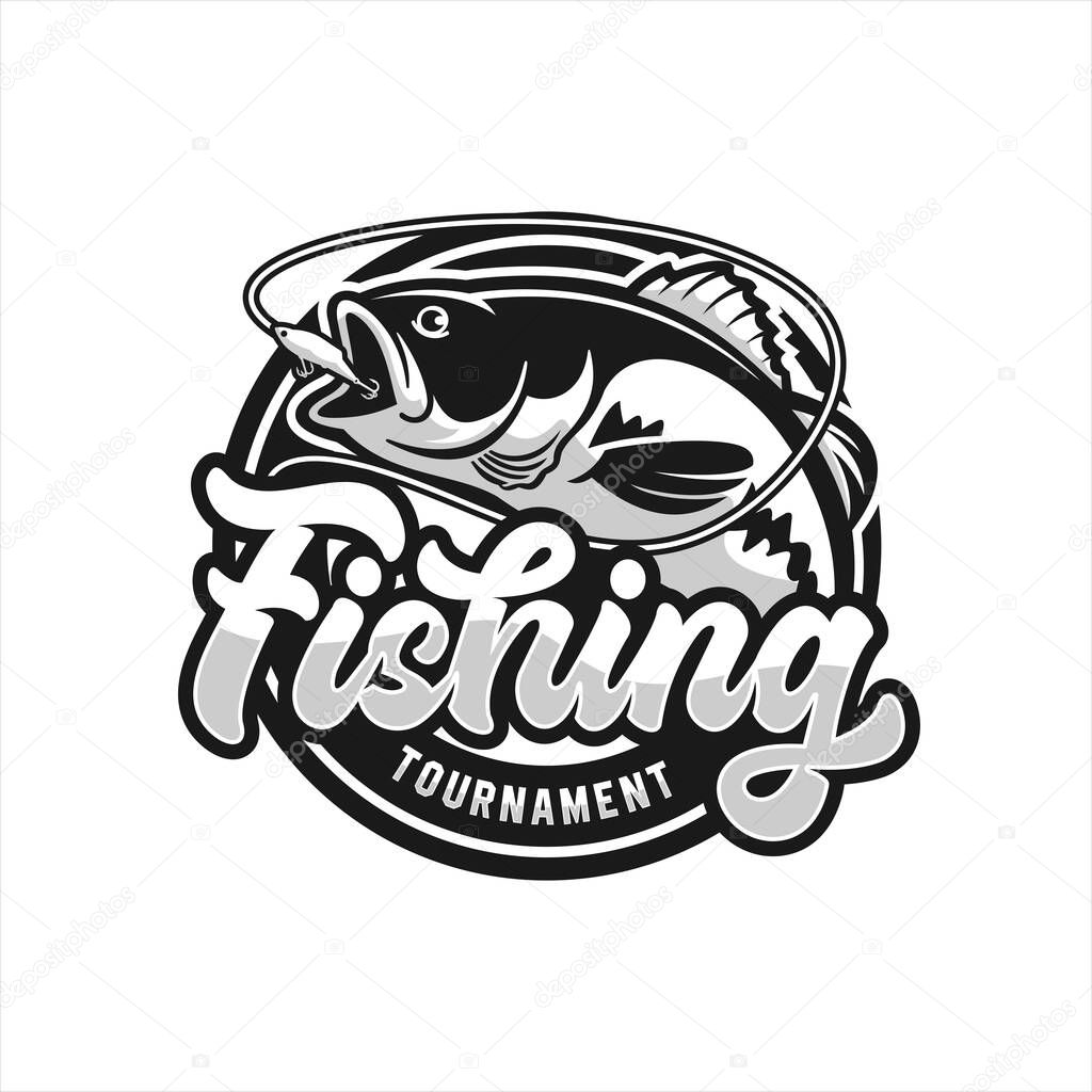 Fishing Tournament Vector Design Logo