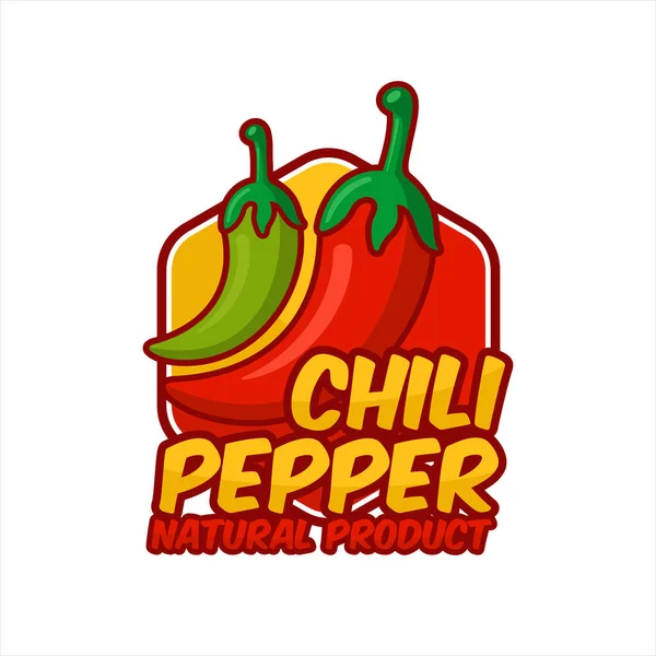 Chili Peppers Natural Product Vector Design — Stock Vector