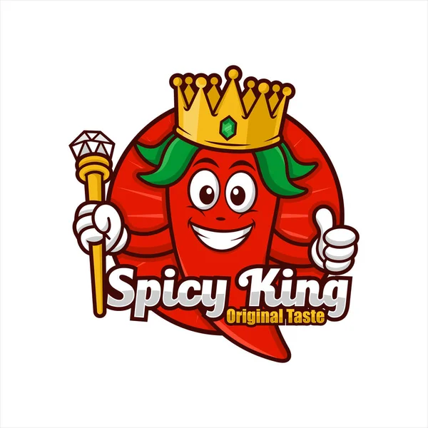 Pikantní King Logo Vector Design Ilustrace — Stockový vektor