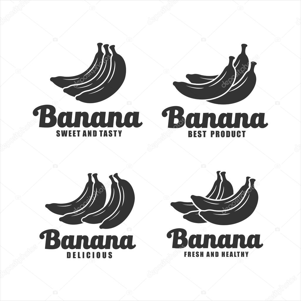 Banana sweet and tasty design vector collection
