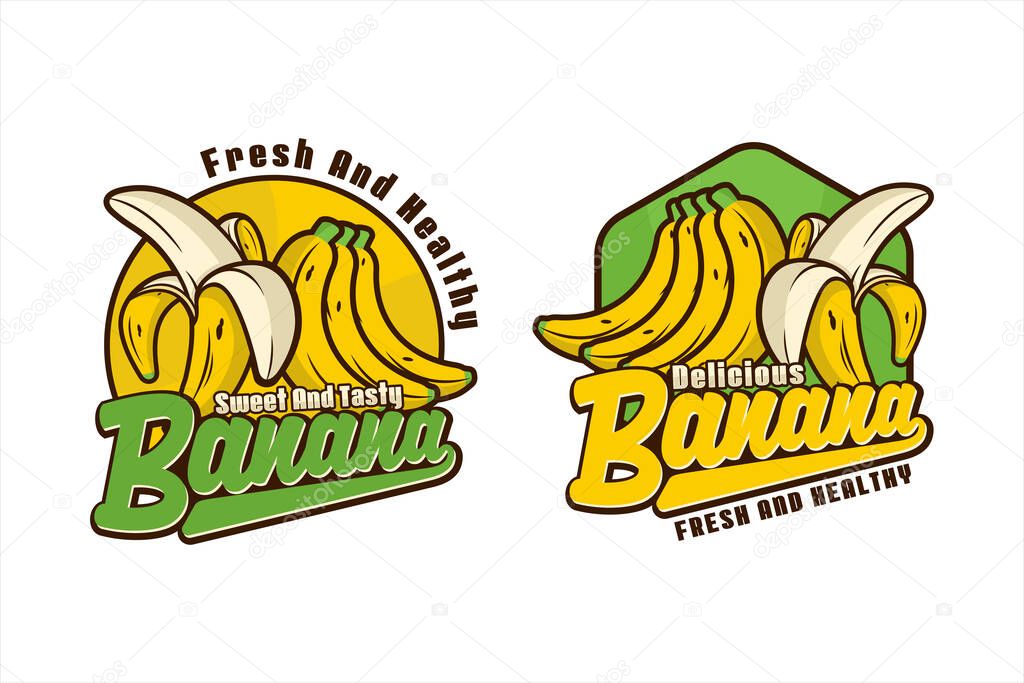 Sweet and Tasty Banana Logo Design Vector Collection