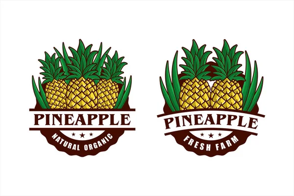 Ananas doğal organik çerçeve taze rozet tasarımı