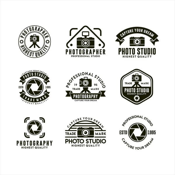 Fotógrafo Profesional Diseño Vectorial Logo — Vector de stock