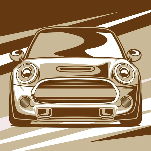 Auto Illustration Von Vorne Für Konzeptionelles Design — Stockvektor