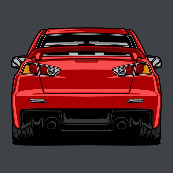 Back view car vector illustration