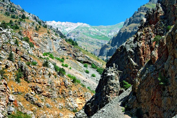 Chatkal Tepelerinin Güneş Işığıyla Manzarası — Stok fotoğraf