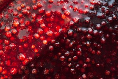 çilek reçeli doku bir güneş parlaması ile ikiye bölünmüş