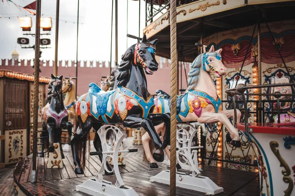 Childrens carousel at the New Years fair in Moscow — Stock Photo, Image