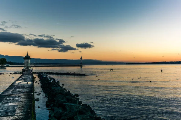 Lighthouse on the Lake of Geneva - 2 — Φωτογραφία Αρχείου