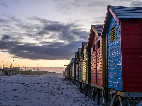 Nascer do sol pitoresco na praia de False Bay na África do Sul - 5 — Fotografia de Stock