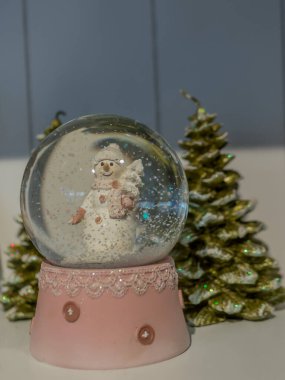 Noel kardan adamı ile güzel kar küresi - 3