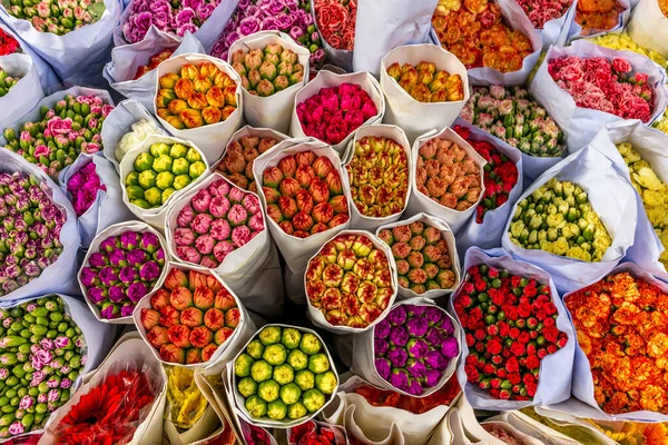 Boeketten bloemen op de Hong Kong Bloemenmarkt - 6 — Stockfoto