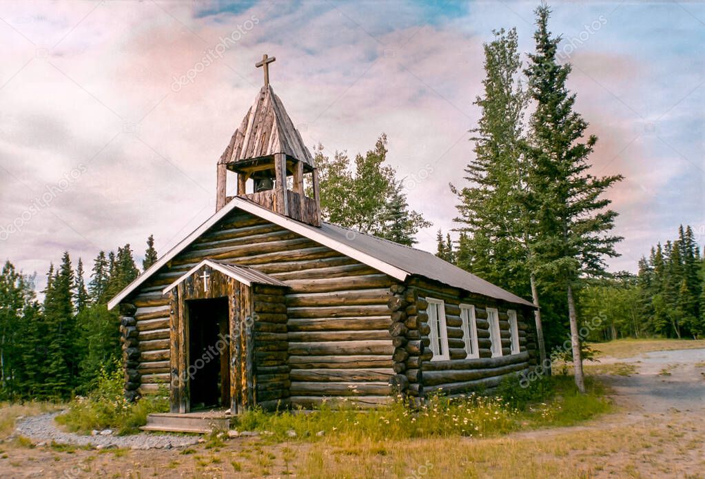 Remote log church in Alaska