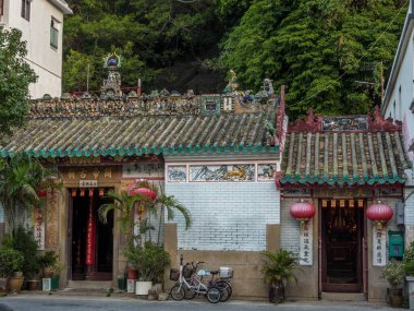 Tai O-2 balıkçı köyündeki Kwan Tai Tapınağı.