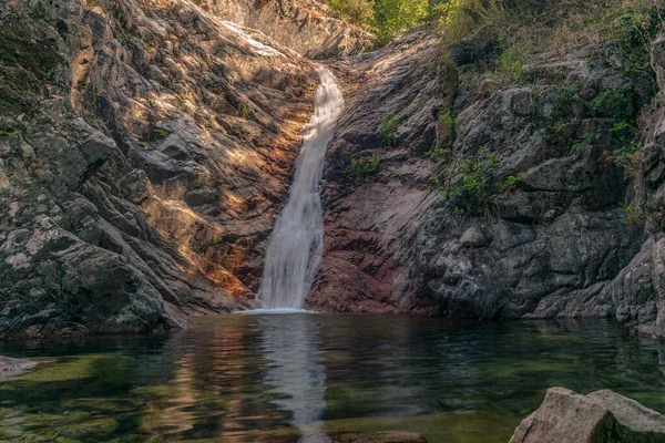 Secluded waterfall on the mountains in Corsica - 1 — Stock Photo, Image