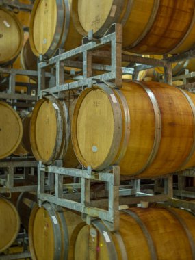 Yıllanmış şarap için meşe fıçıları