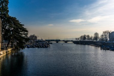 Zürih ve Limmat Nehri 'nin merkezi