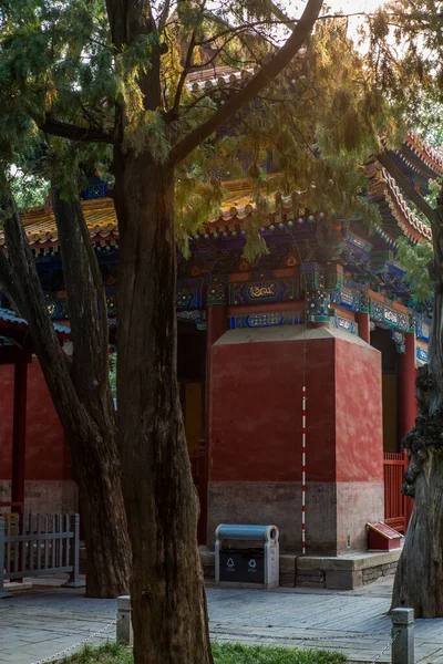 Details Van Het Jaar Van Tempel Van Confucius Peking Herfst — Stockfoto