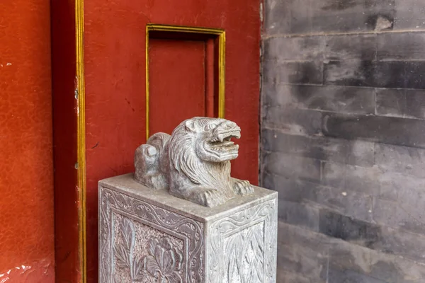 Detalhe Entrada Casa Pequim Tradicional Hutong China — Fotografia de Stock