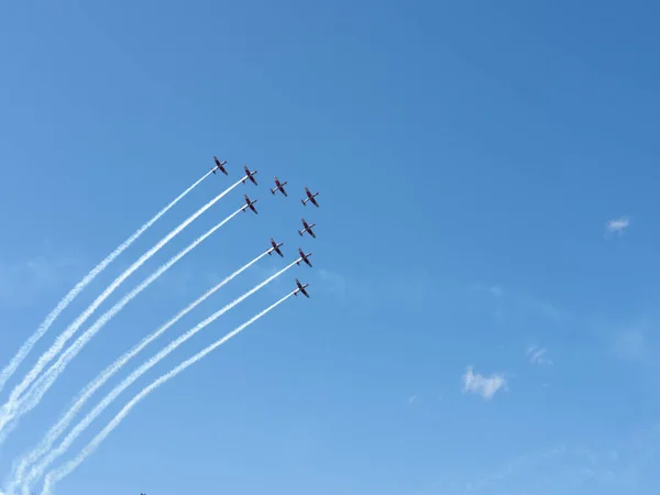 Lenzerheide Suisse Septembre 2018 Salon Patrouille Suisse Sur Les Alpes — Photo