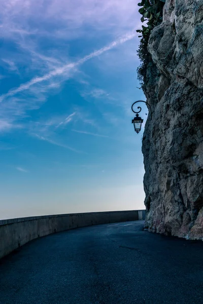 Veduta Delle Scogliere Monaco Sul Mar Mediterraneo — Foto Stock