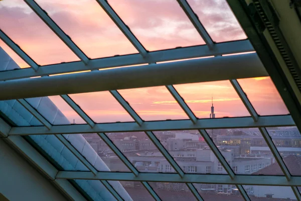 Cielo Colorido Llamas Sobre Berlín Claro Día Otoño — Foto de Stock