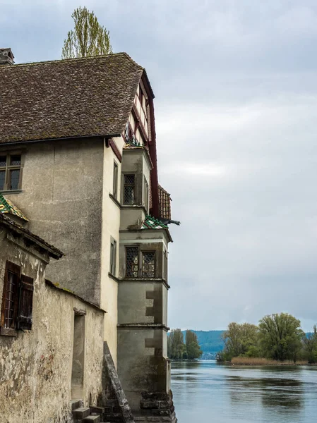 Stein Rhein Suíça Abril 2016 Vista Das Muralhas Abadia Beneditina — Fotografia de Stock