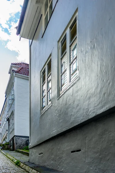 Strada Colorata Nel Centro Bergen Norvegia — Foto Stock