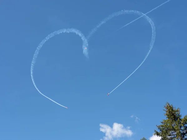 Lenzerheide Schweiz September 2018 Flugshow Der Patrouille Suisse Auf Den — Stockfoto