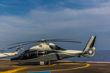 Monaco, Monte Carlo - 6 Eylül 2017: Monako Helikopterleri