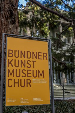 Chur, İsviçre - 19 Şubat 2017: Bahnhofstrasse 35 'teki 