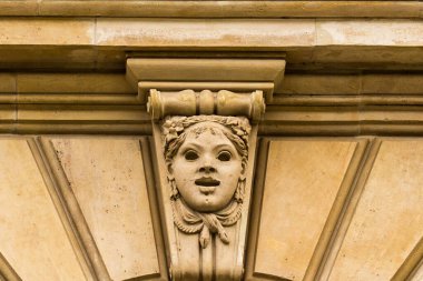 Almanya, Frankfurt - 11 Temmuz 2017: Frankfurt 'taki Opera Binası' nın dekorasyon ayrıntıları