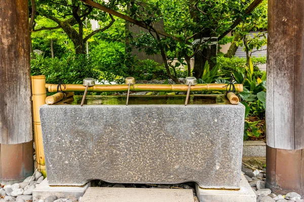 Silencio Cuenca Del Agua Entrada Del Santuario Japón Para Purificación — Foto de Stock