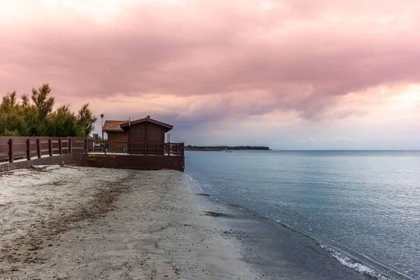 Mar Marina Toscana Outono Pôr Sol — Fotografia de Stock