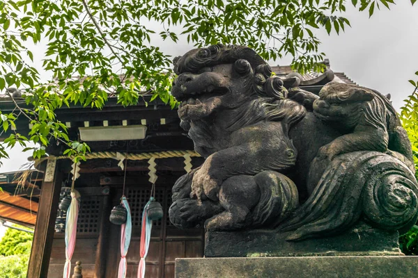 Dragón Piedra Santuario Sintoista Tokio —  Fotos de Stock