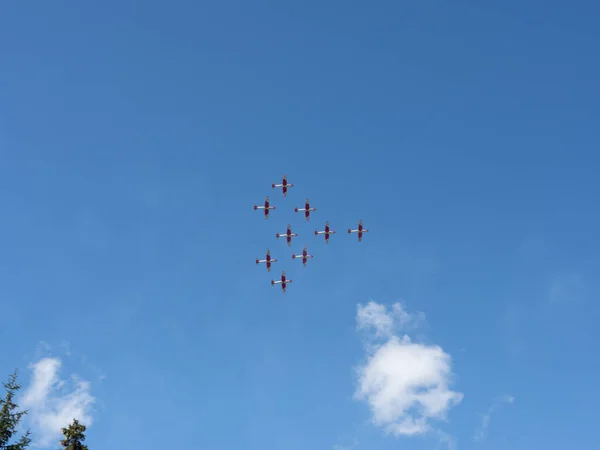 Lenzerheide Schweiz September 2018 Flugshow Der Patrouille Suisse Auf Den — Stockfoto