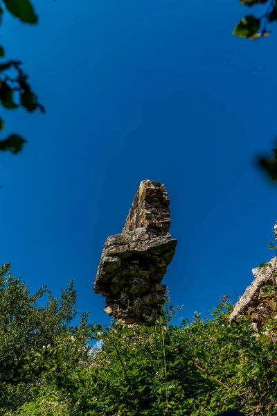 Uitzicht Ruïnes Van Het Kasteel Corsica Langs Gr20 Route — Stockfoto