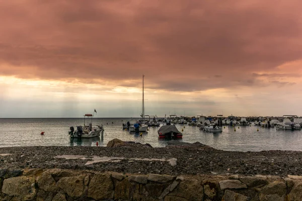 Sonbaharda Gün Batımında Toskana Deniz Marinası — Stok fotoğraf