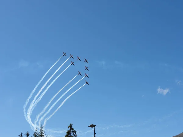 Lenzerheide Suisse Septembre 2018 Salon Patrouille Suisse Sur Les Alpes — Photo