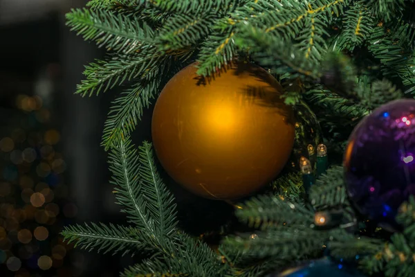 Baldes Vidro Árvore Natal — Fotografia de Stock