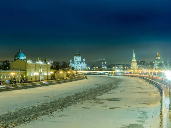 Amazing View Kremlin Walls Night — Stock Photo, Image