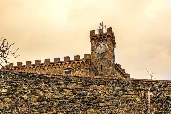 Pequena Rua Medieval Típica Vila Medieval Toscana — Fotografia de Stock